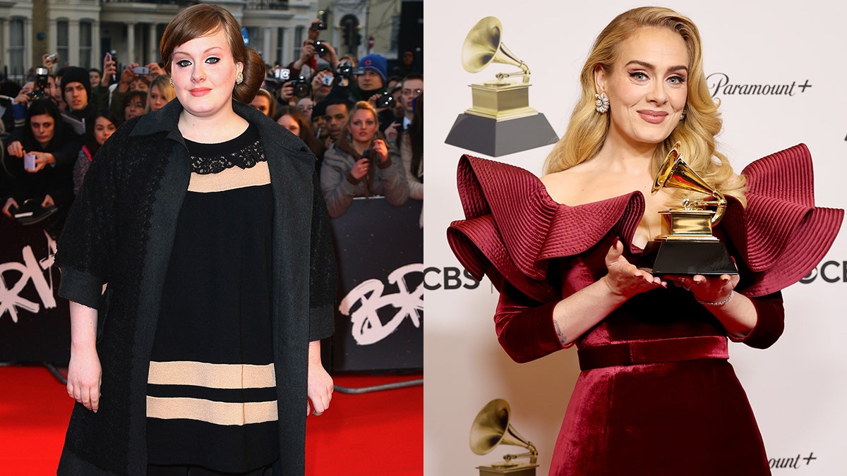 Adele then and now split