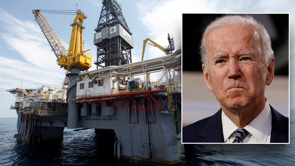 offshore oil rig Biden split