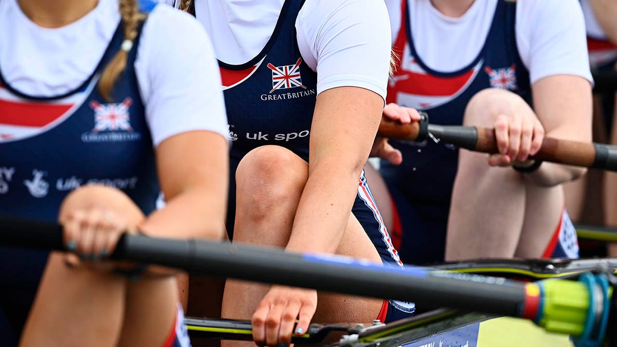 Great Britain Rowing logo seen on an athlete's suit