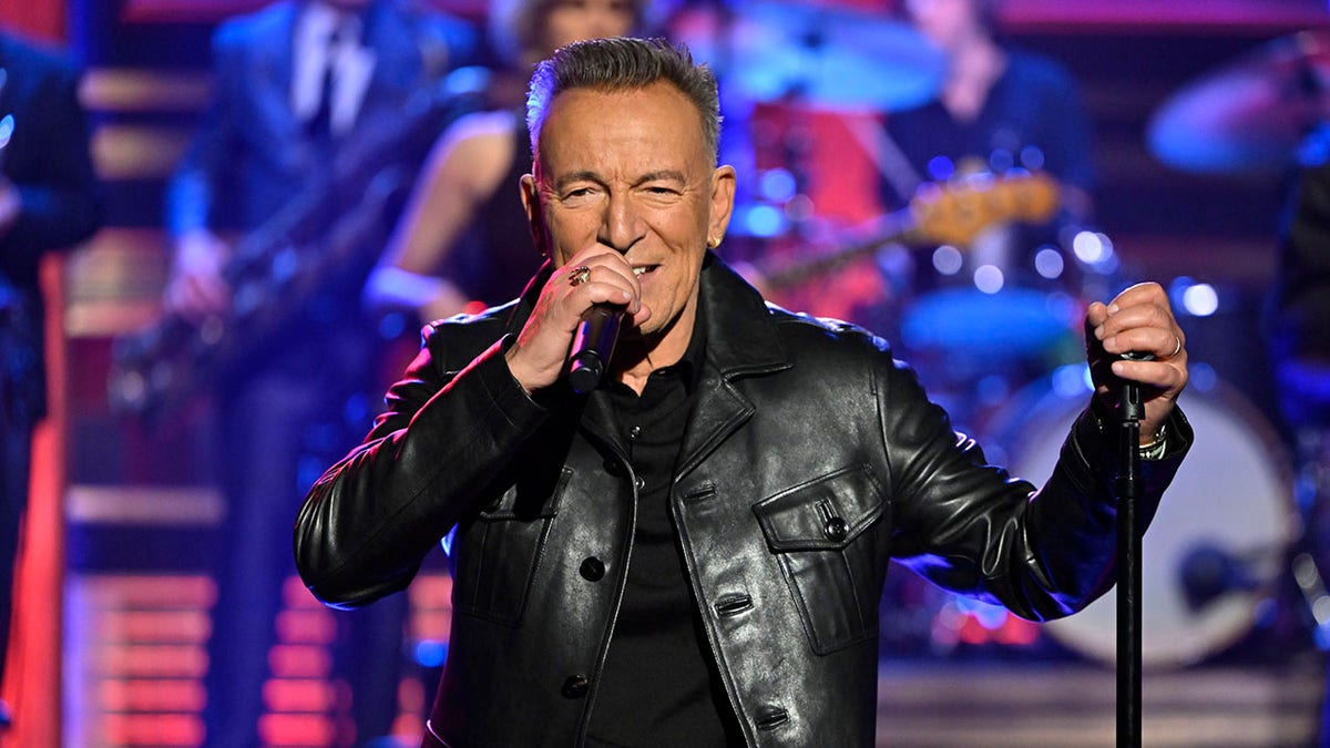 Bruce Springsteen performs