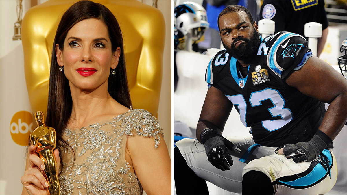 photo of Sandra Bullock and Michael Oher