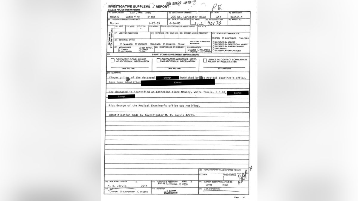 catherine mowery police report