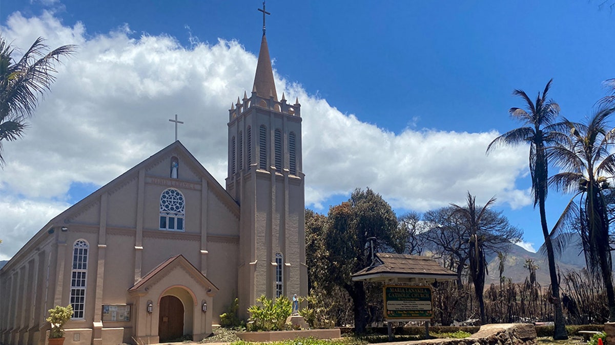 Catholic Church still standing after Maui wildfires