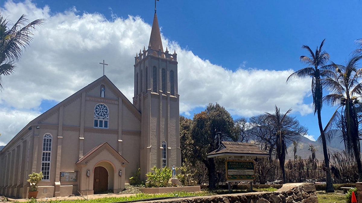 Catholic Church still standing after Maui wildfires