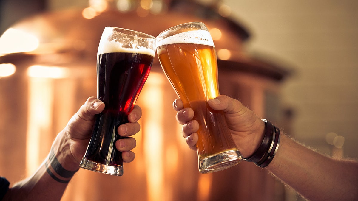 friends toasting beer