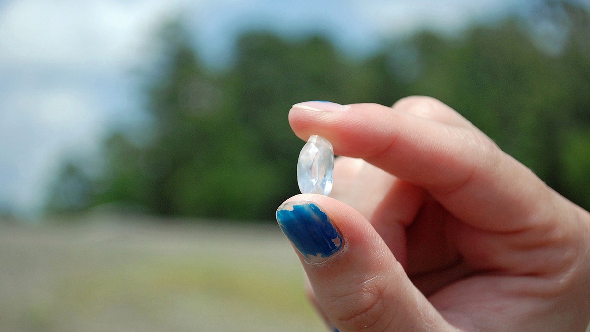 A diamond found at Crater of Diamonds State Park in Arkansas 