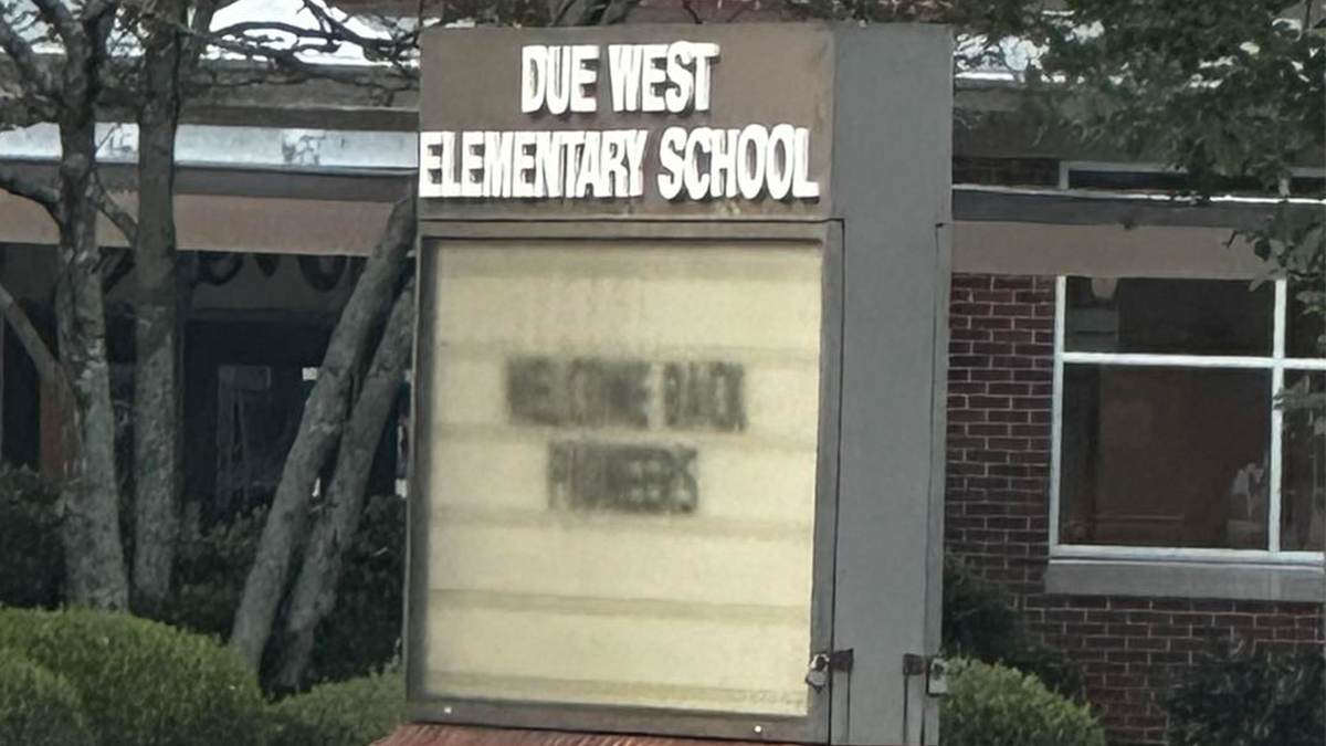 Due West Elementary School sign