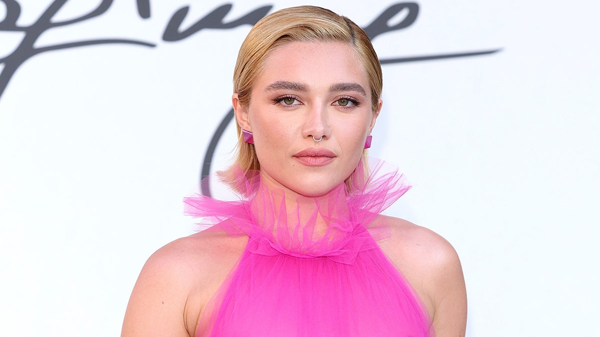 Florence Pugh wears see-through pink gown in Italy