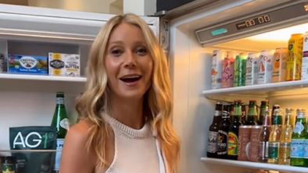 Gwyneth Paltrow opening her fridge