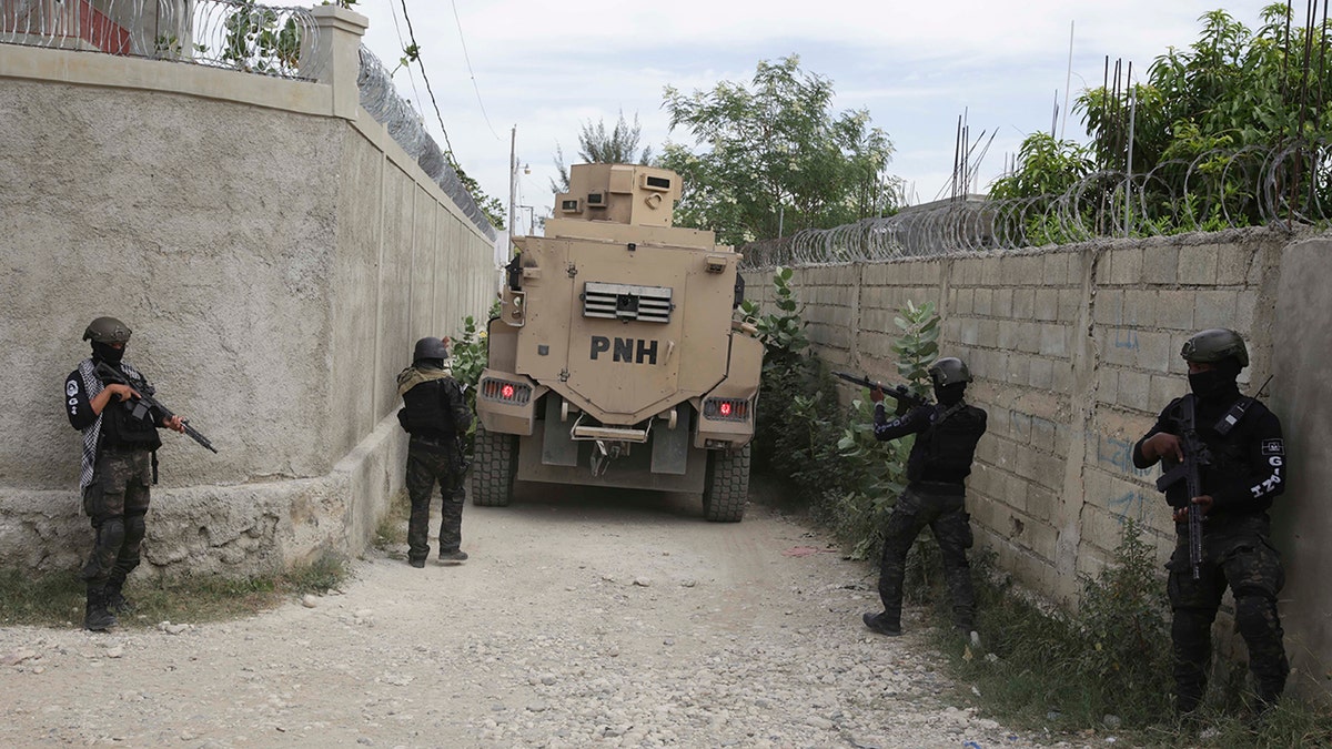 Haiti National Police patrol 