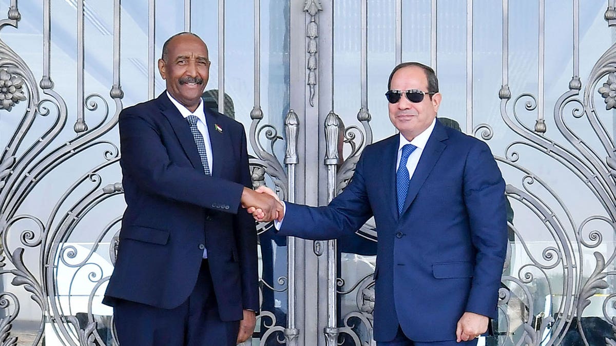 Egyptian President Abdel-Fattah el-Sissi, Sudanese army chief General Abdel Fattah al-Burhan