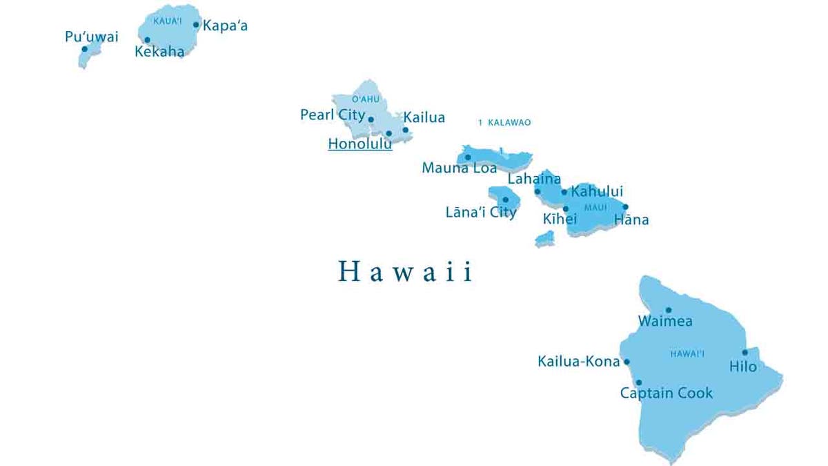 a map of Hawaii