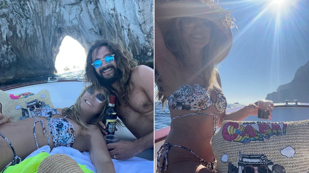 Heidi Klum sizzles wearing nude bikini on summer vacation in Italy