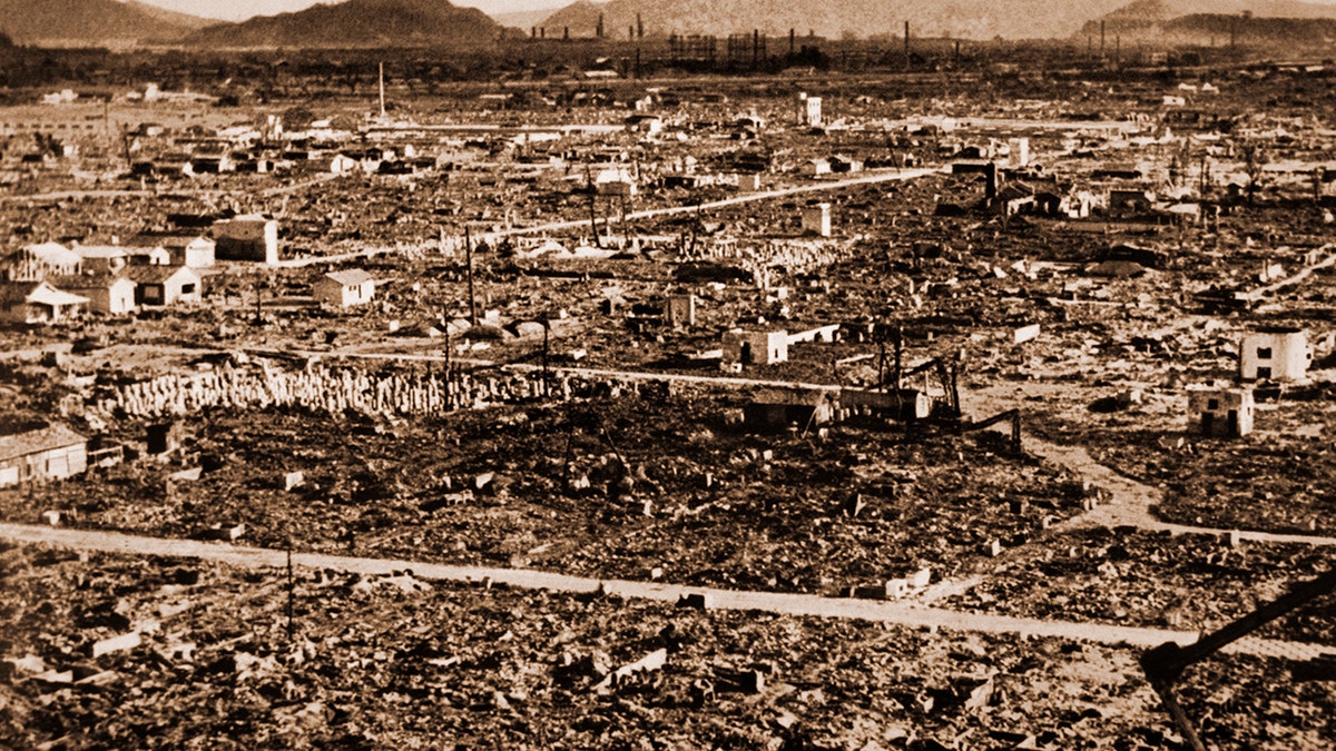 The destruction from the atomic bomb in Hiroshima
