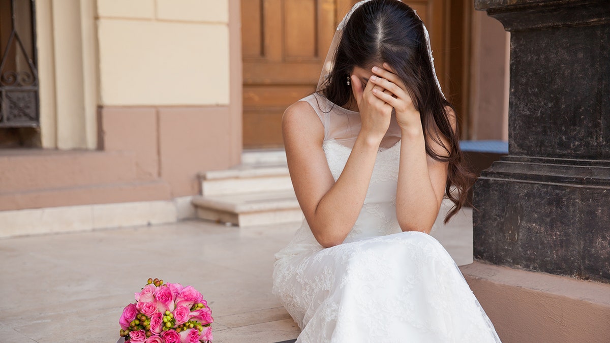 Bride upset on wedding day