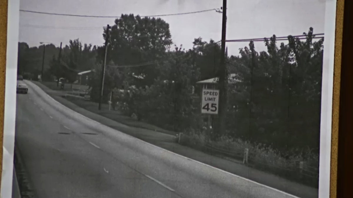 The road where Gretchen Harrington was kidnapped in Marple Township