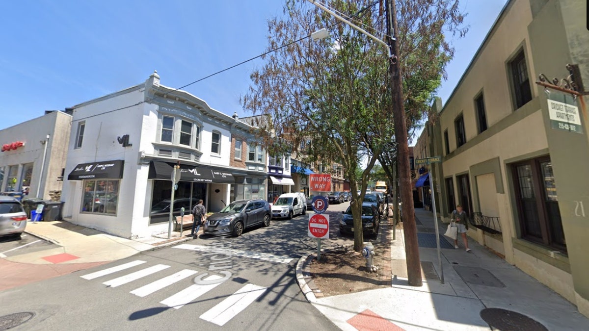 The intersection of Cricket Avenue and Cricket Terrace in Ardmore, Pennsylvania