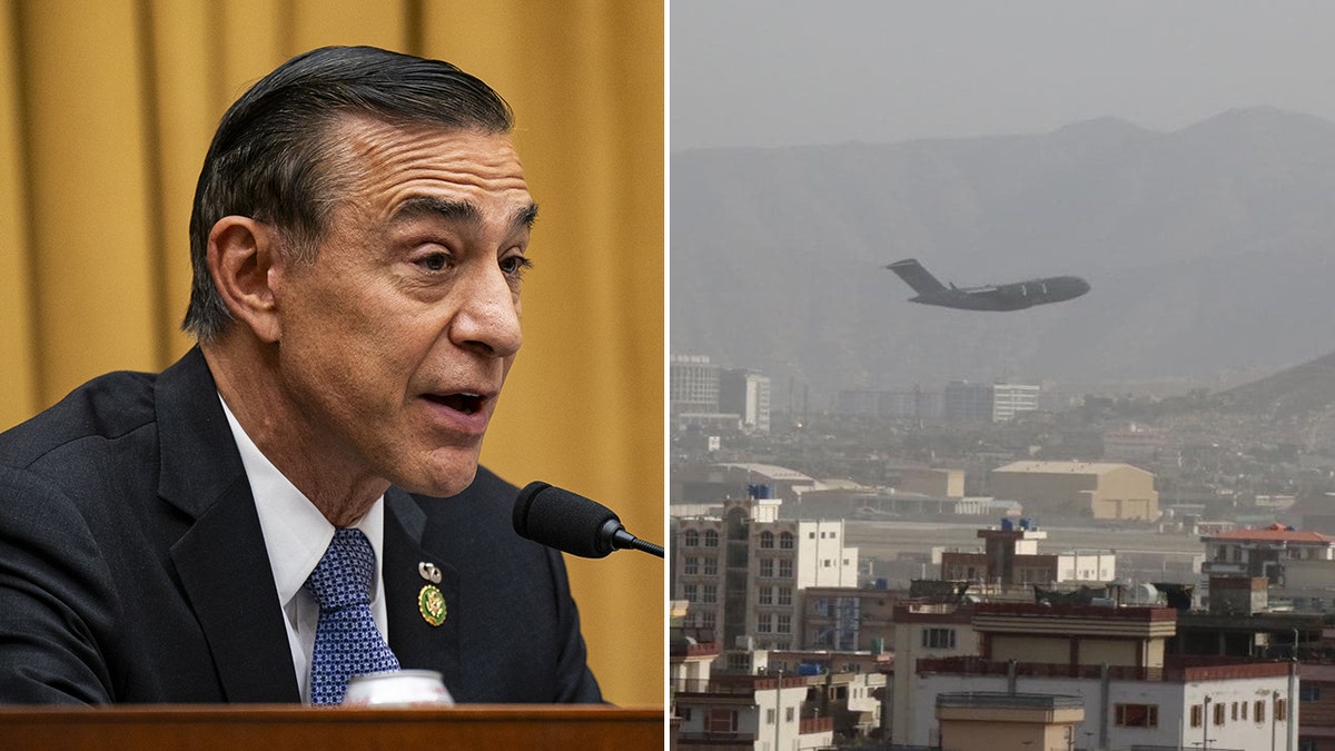 Representative Darrell Issa left the US plan over Kabul on the right