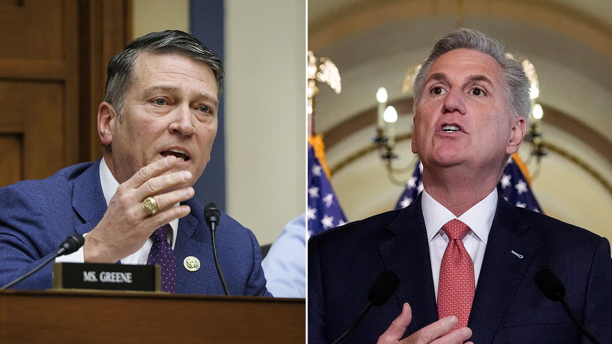 Ronny Jackson, left; Speaker Kevin McCarthy