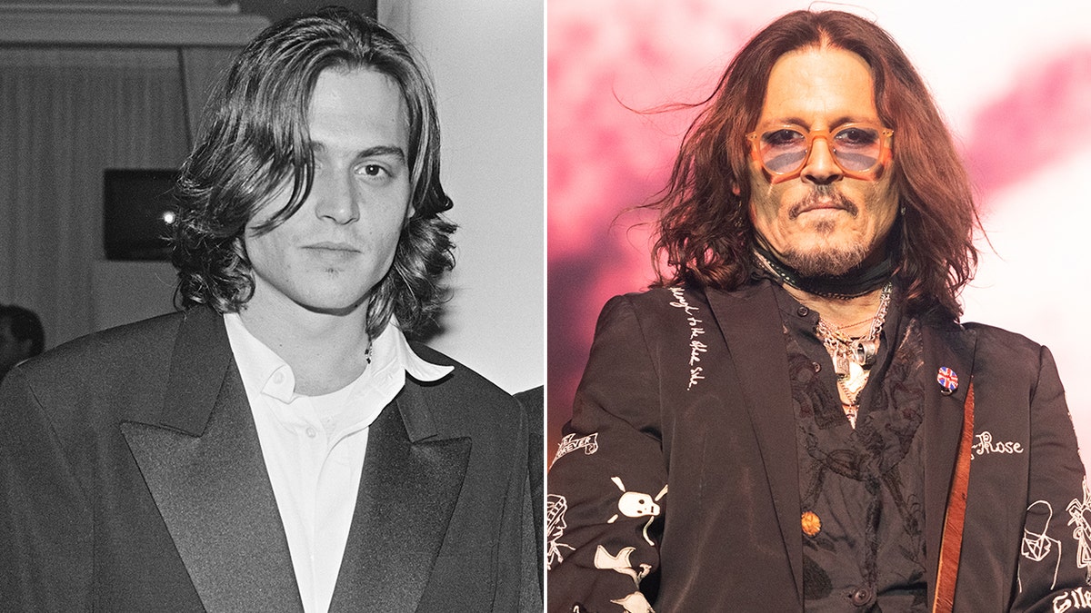 Johnny Depp then and now split