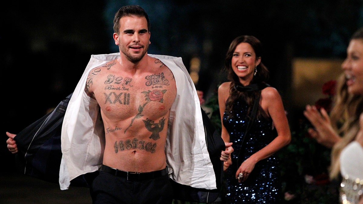 Josh Seiter ripped open his shirt and shows tattoos on The Bachelorette