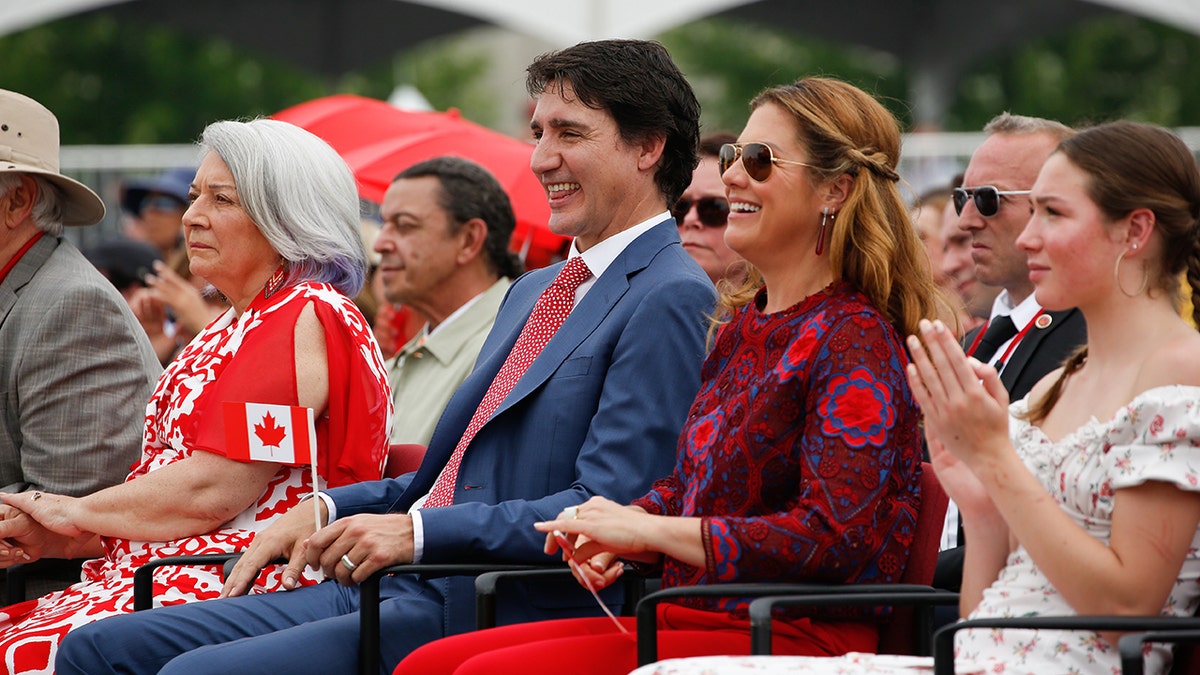 Justin Trudeau and Sophie Gregoire Trudeau celebrate Canada Day