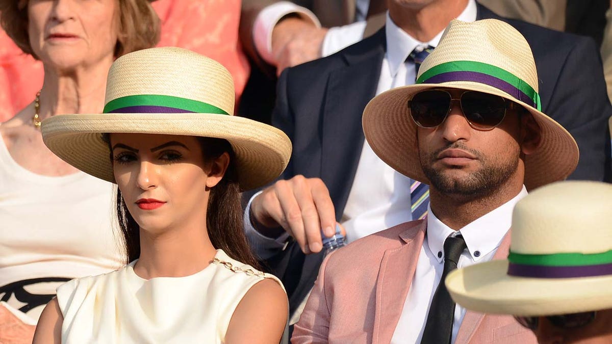 Amir Khan and wife at Wimbledon