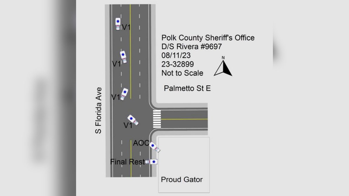 Map of ambulance crash