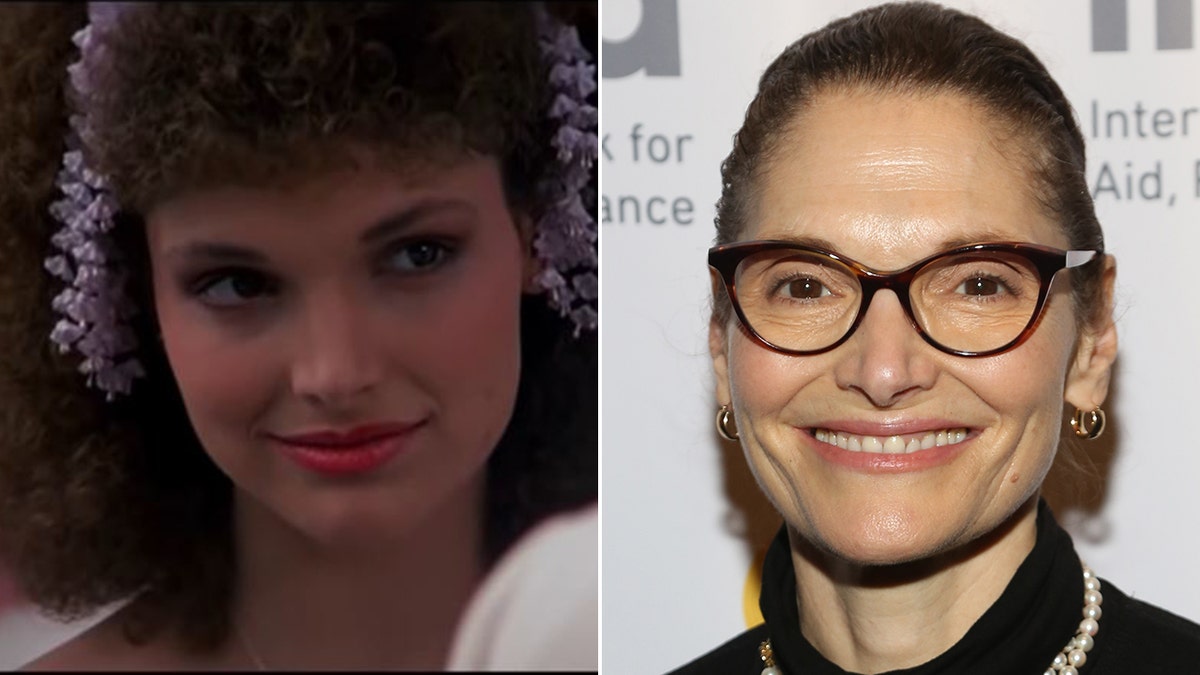 Mary Elizabeth Mastrantonio then and now split