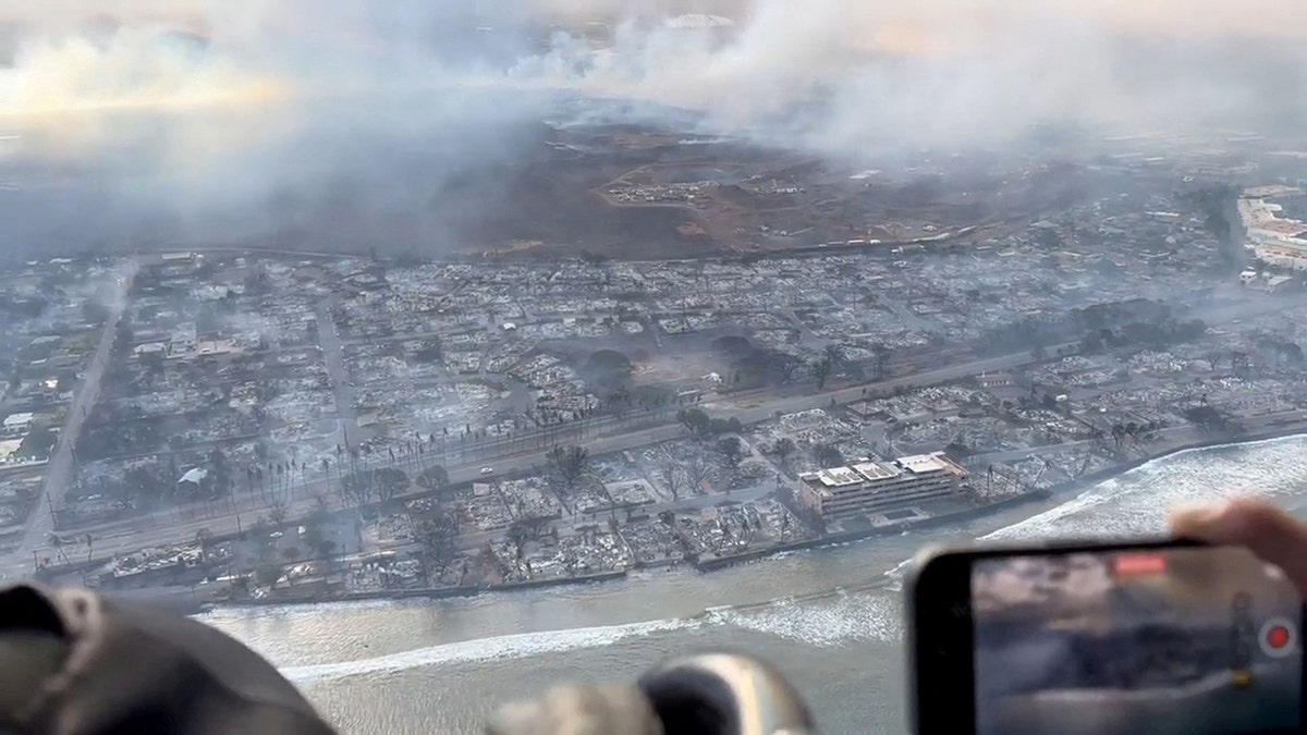 aerial view of Lahaina coast