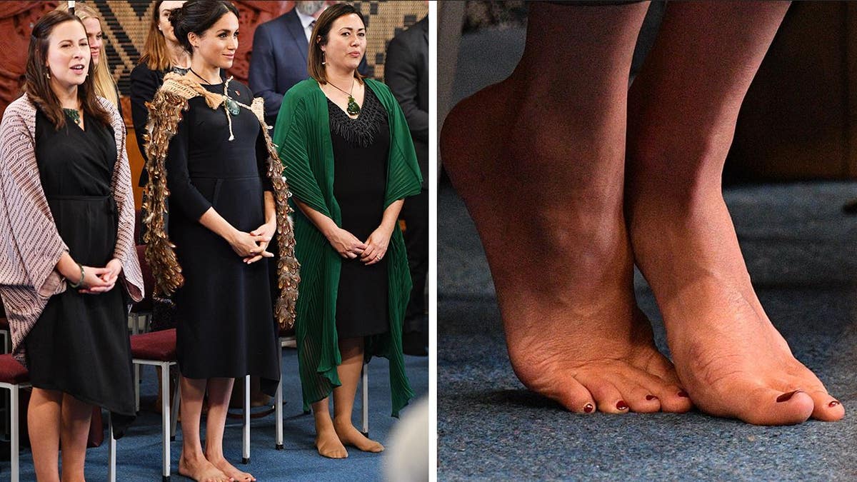 Meghan Markle barefoot in New Zealand