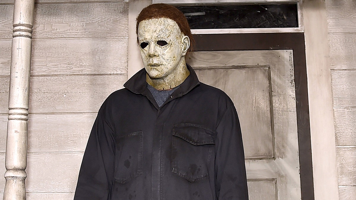 A man dressed up as Michael Myers 