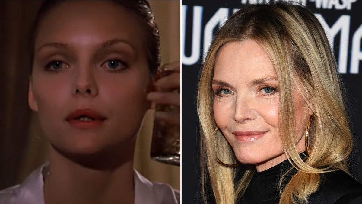 Michelle Pfeiffer then and now split