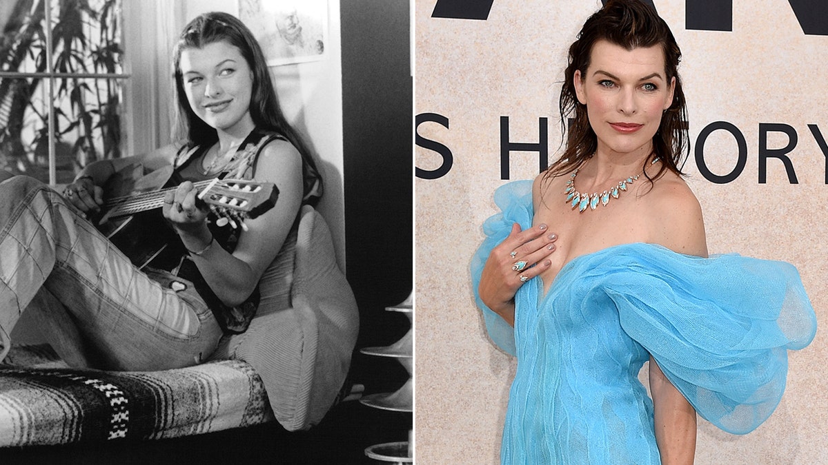 Milla Jovovich then and now split