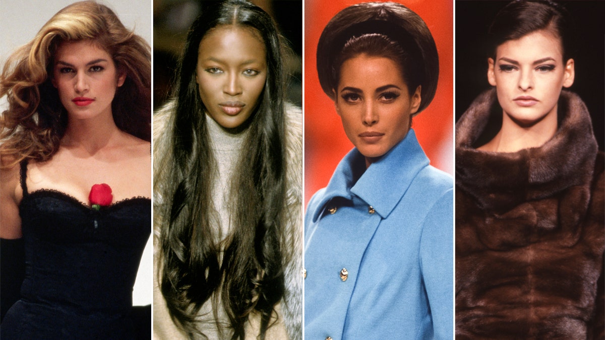 Cindy Crawford, Naomi Campbell, Christy Turlington, Linda Evangelista split