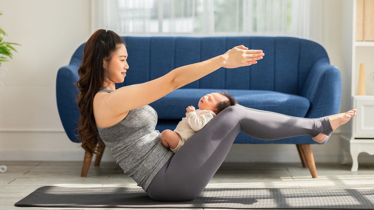 Mom exercise baby