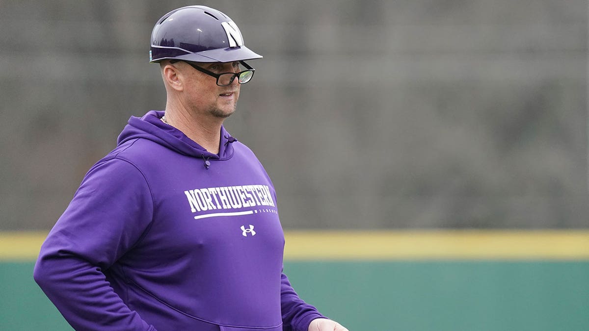 Northwestern head coach Jim Foster