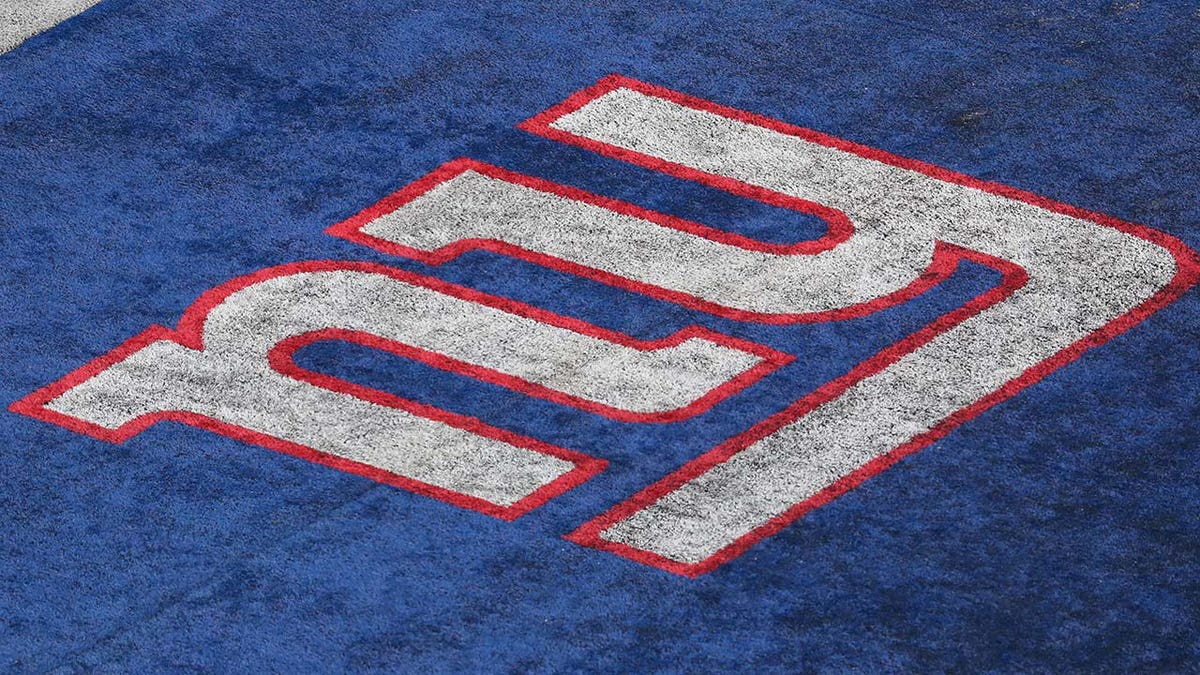 Giants logo in end zone