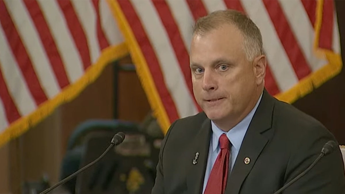 Greg Page, father of Marine Corps Corporal Daegan W. Page, speaks to a House committee