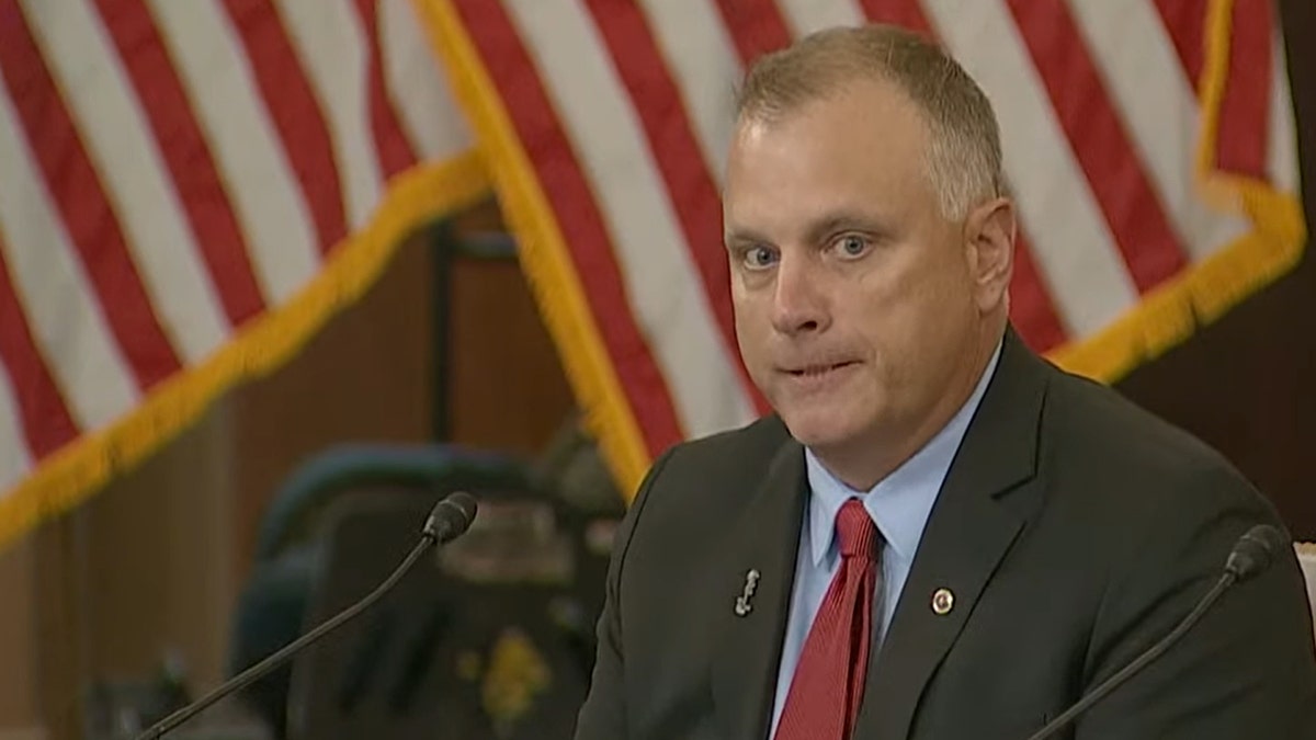 Greg Page, father of Marine Corps Corporal Daegan W. Page, speaks to a House committee