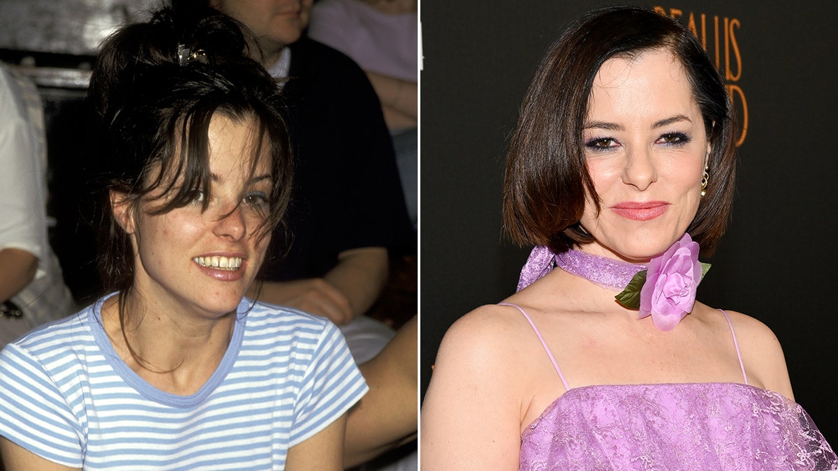 Parker Posey then and now split
