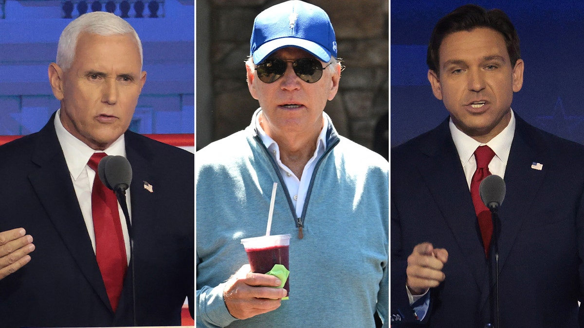 Pence, Biden and DeSantis split