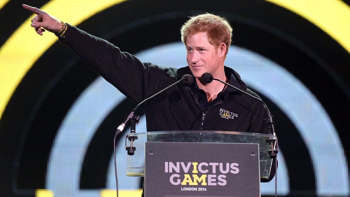 Prince Harry speaking at the Invictus Games