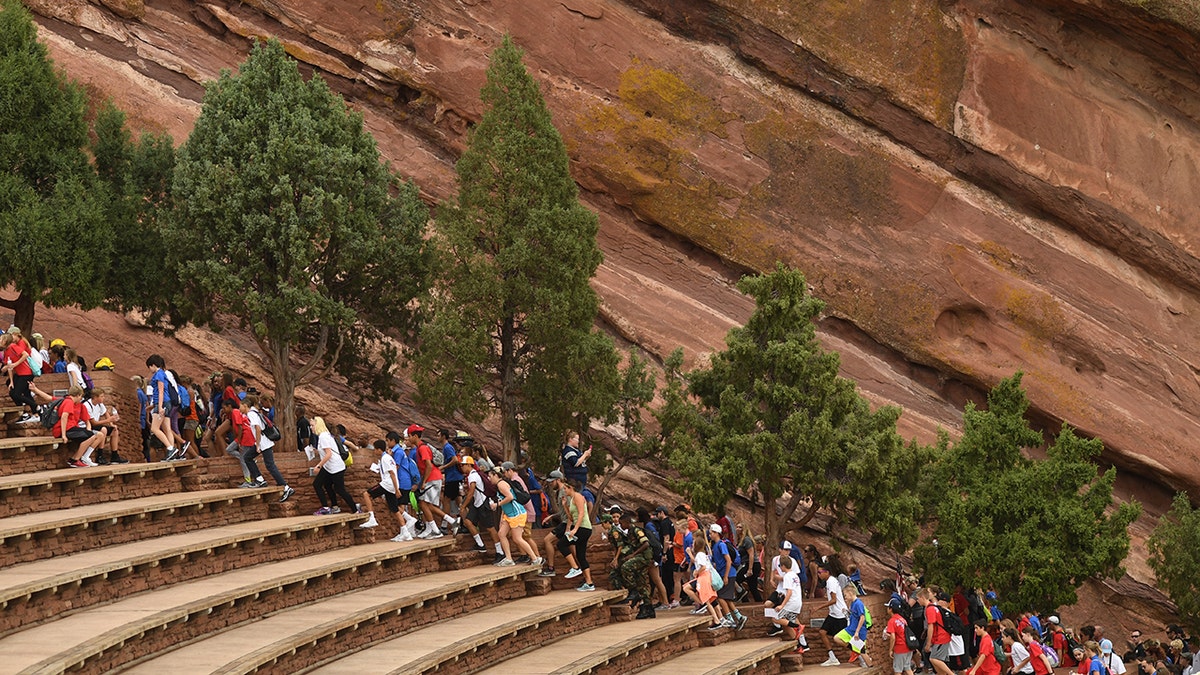 9/11 stair climb at Red Rocks Amphitheater