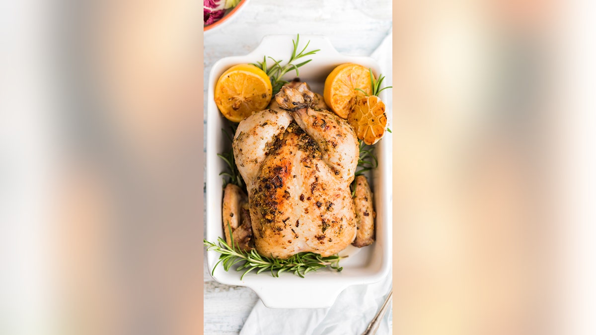 engagement chicken with lemons and herbs