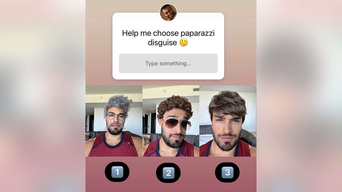 Sam Asghari asks his followers on Instagram which filtered photo of him is best - as a disguise