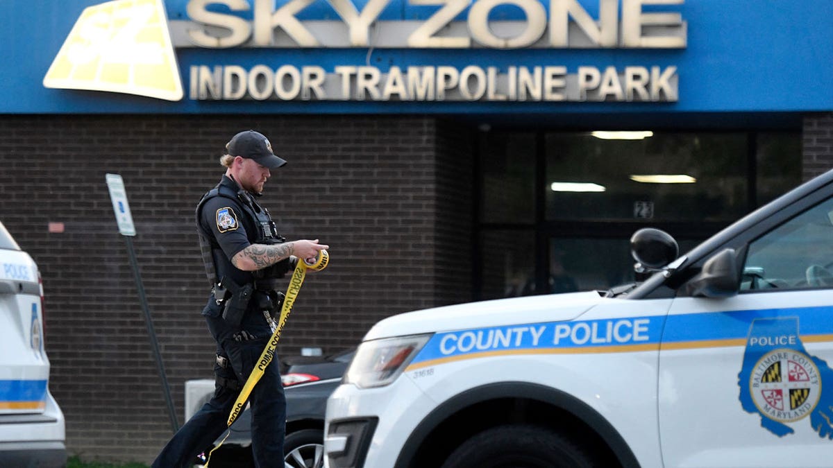 Baltimore, Maryland, police outside Sky Zone