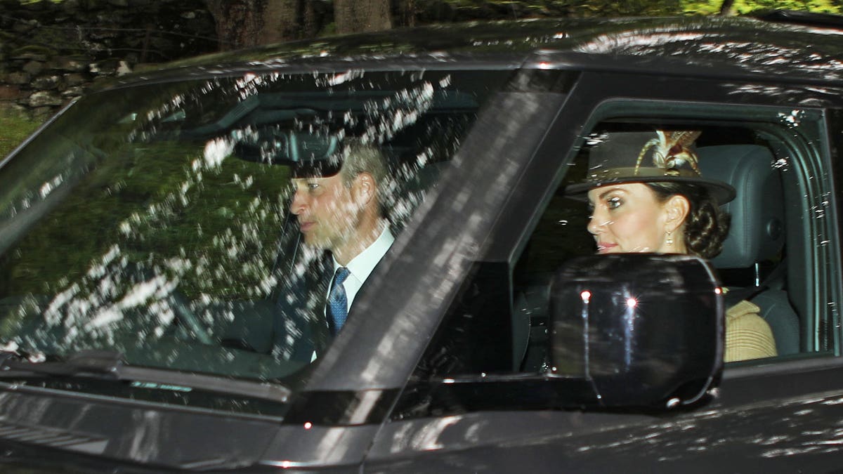 Prince William and Kate Middleton driving