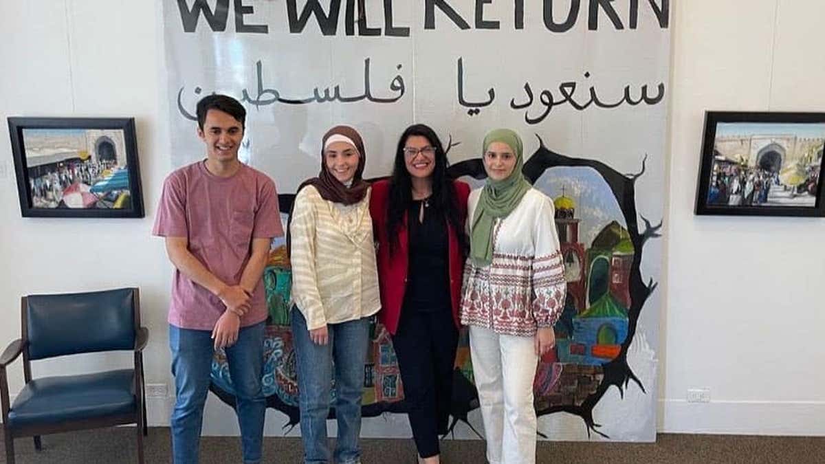 Rep. Rashida Tlaib at an art show