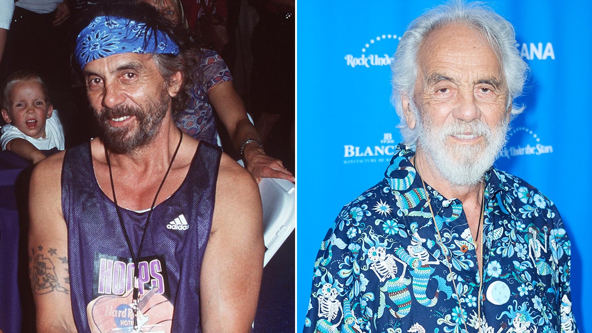 Tommy Chong then and now split